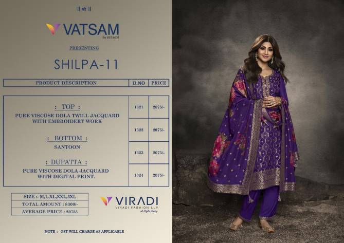 Vatsam Shilpa-11 Viscose Kurti Bottom With Dupatta Catalog