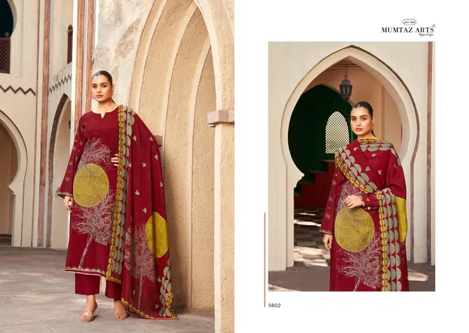 Ruthba By Mumtaz Viscose Maslin Digital Dress Material Wholesale In India