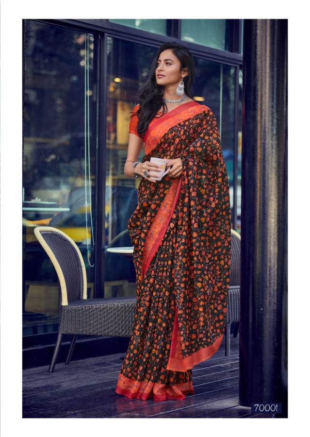 Lt Kala Kruti Latest fancy designer Regular Casual Wear Kashmiri Digital Printed Saree Collection
