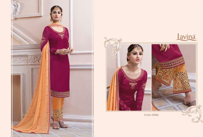 Lavina 69 Series Fancy latest Designer Festive Wear Heavy Georgette Embroidered Salwar Kameez Collection
