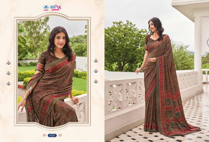 Heritage Silk Vol 11 By Vipul Crepe Daily Wear Sarees Exporters In India