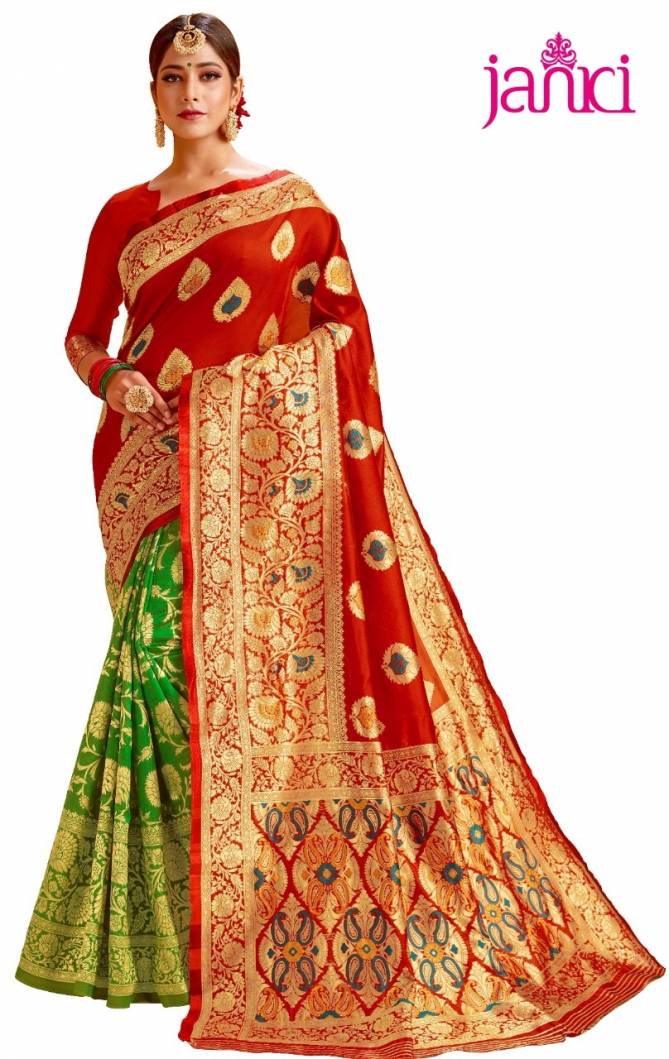 Janki chhaya Latest Designer Pure Silk wedding saree Collection 