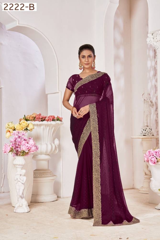 Jayshree 2222 A To D Samundar Chiffon Designer Saree Exporters In India