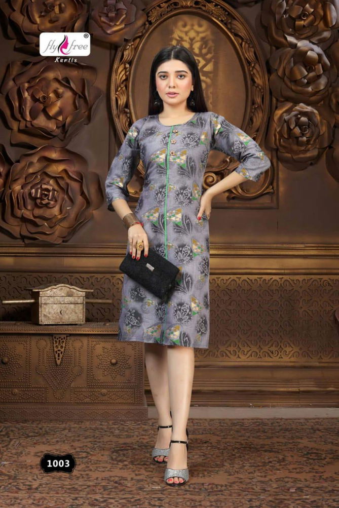 Fly Free Mehak Latest Fancy Designer Casual Wear Rayon Printed Kurti Collection