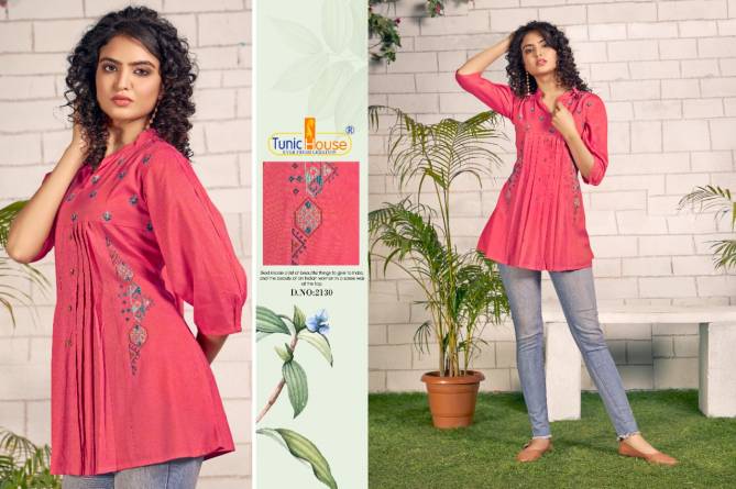 Tunic House Noor 4 Short Party Western Wear Rayon Ladies Top Collection

