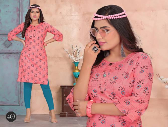 Trendy Heaven 2 Heavy Rayon Fancy Casual Wear Printed Kurtis Collection