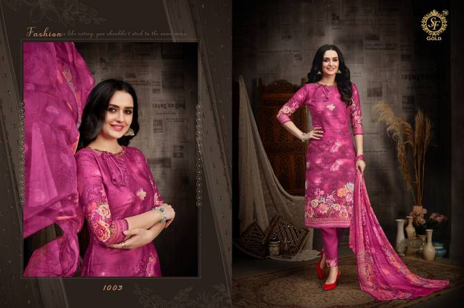 Sf Gold Delhi 6 Latest Printed Regular Wear Premium Cotton Dress Materials Collection
