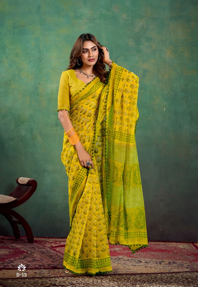 Pumpum 13 By Sr Mul Mul Cotton Daily Wear Saree Exporters In India