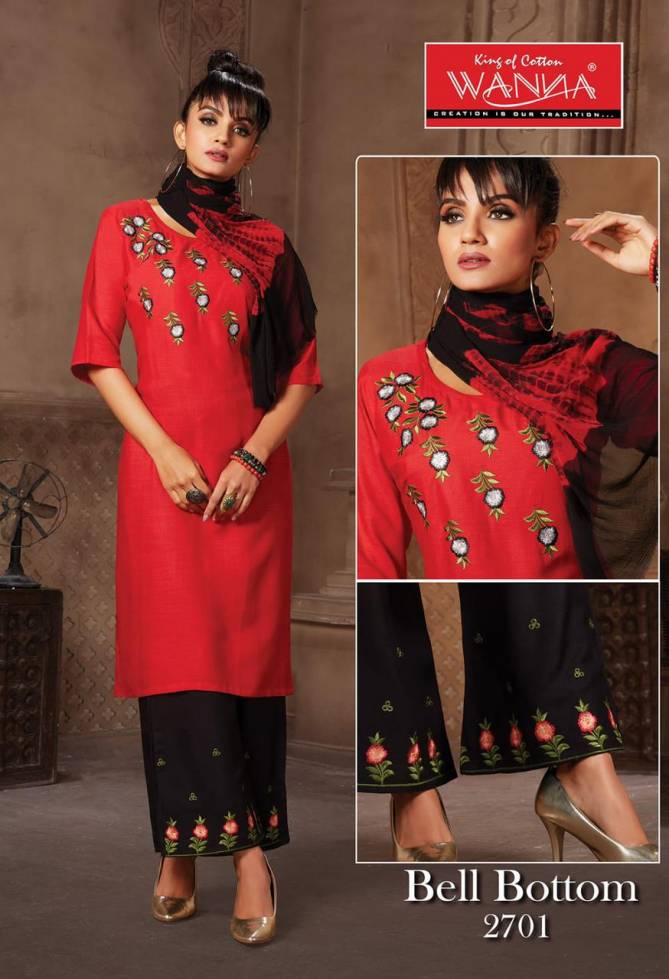 Wanna Bell Bottom Ethnic Wear Rayon Ethnic Wear Ready Made Collection
