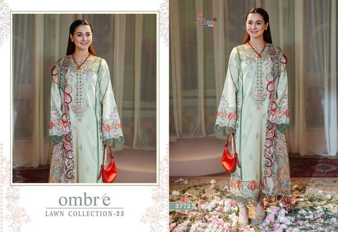 Ombre Lawn Collection 25 by Shree Cotton Dupatta Salwar Suits Wholesale Price