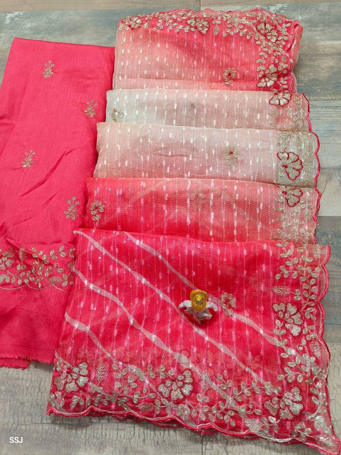 Jk Fashion Organza Sequence Saree Suppliers in India