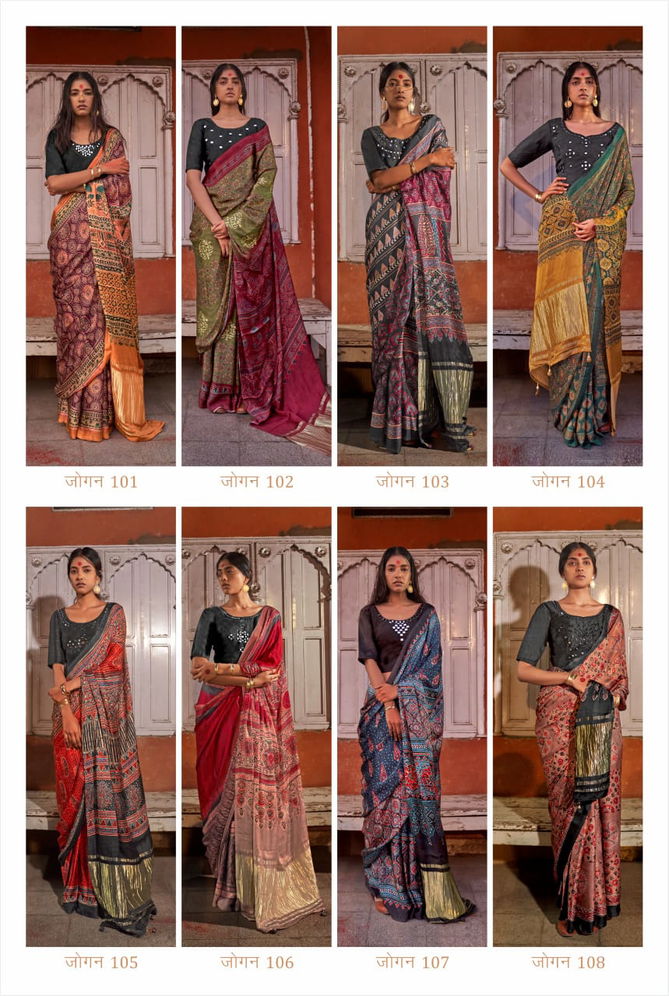 Jogan By Ressa Printed Viscose Saree Suppliers In India