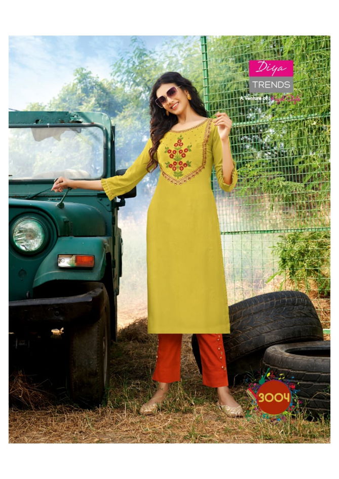 Forever 3 Latest Fancy Designer Ethnic Wear Classy Look Stylish Kurti With Bottom Collection
