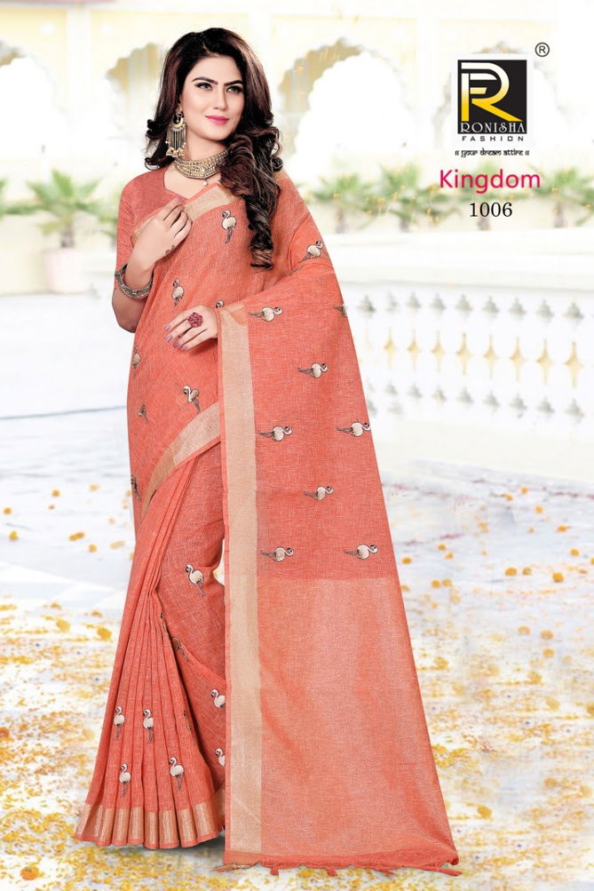 Ronisha Kingdom 2 Latest Regular Wear Cotton Silk Printed Saree Collection