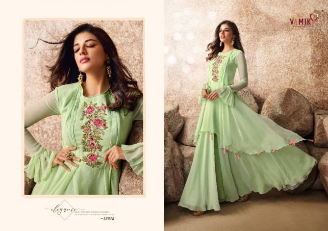 Vamika Sui Dhaga-3 Latest Stylish Party Wear Georgette With Heavy Embroidery And Diamond Worked Gown Collection