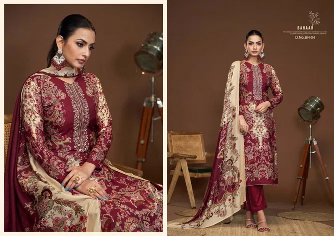 Bahaar By Karva designer Viscose Digital Printed Dress Material Wholesale Online