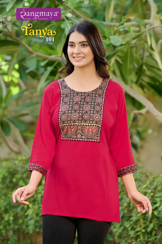 Tanya By Rangmaya Rayon Tunic Ladies Top Suppliers In India