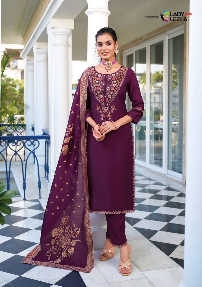  Libaas E Ishq By Lady Leela Embroidery Kurti With Bottom Dupatta