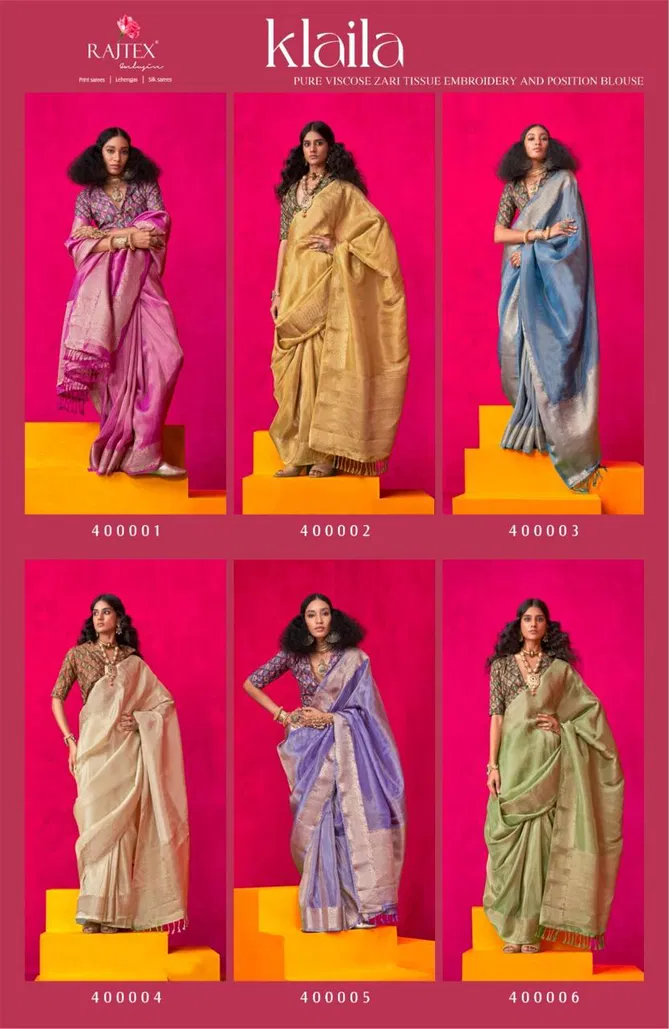 Klaila By Rajtex Zari Tissue Handloom Silk Saree Wholesalers In Delhi