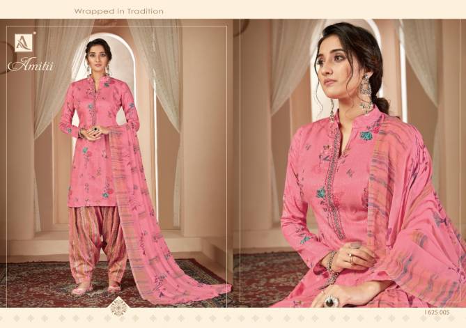 Alok Amitii Latest fancy Designer Fancy casual wear Pure Jam Digital Style Printed Embroidery Cotton Dress Material
