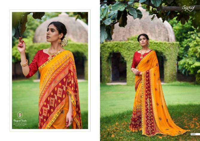 Saroj Mishita Festive Wear Georgette with Beautiful Designs Saree Collection
