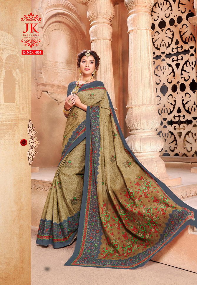 Jk Vaishali 4 Designer Regular Wear Cotton Printed Saree Collection
