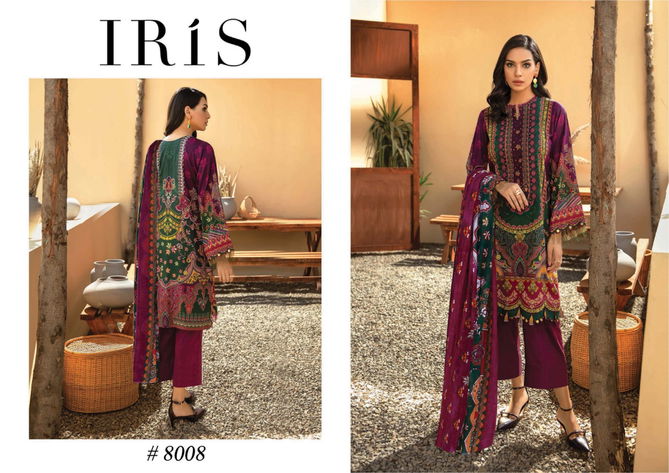 Iris 8 Latest Designer Casual Wear Pure Cotton Stylish Printed Karachi Dress Materials Collection