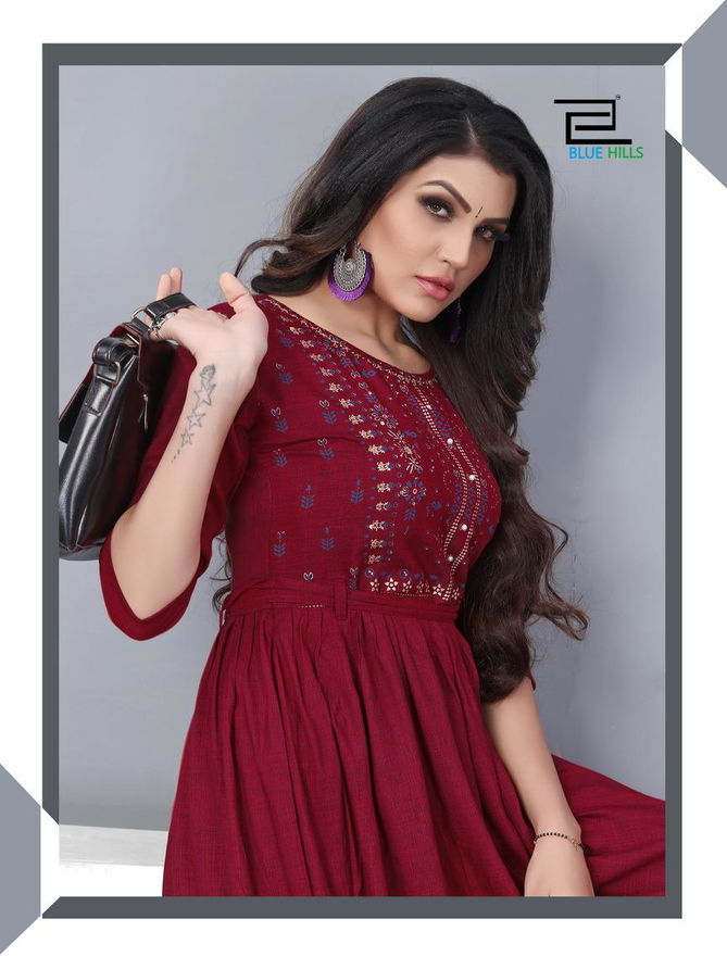 VEE FAB SHIVI Fancy Designer Ethnic Wear Heavy Rayon Two Tone Anarkali Kurtis Collection