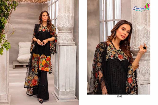 Saniya Adan Libaas 2 Latest Fancy Designer Festive Wear Luxury Cambric Cotton Chickenkari Work Embroidery Pakistani Collection