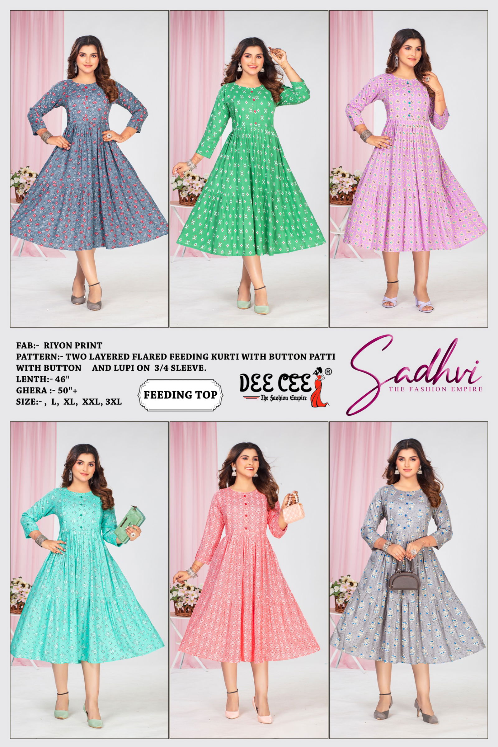 Sadhavi By Deecee Rayon Printed Feeding Kurtis Wholesale Shop In Surat