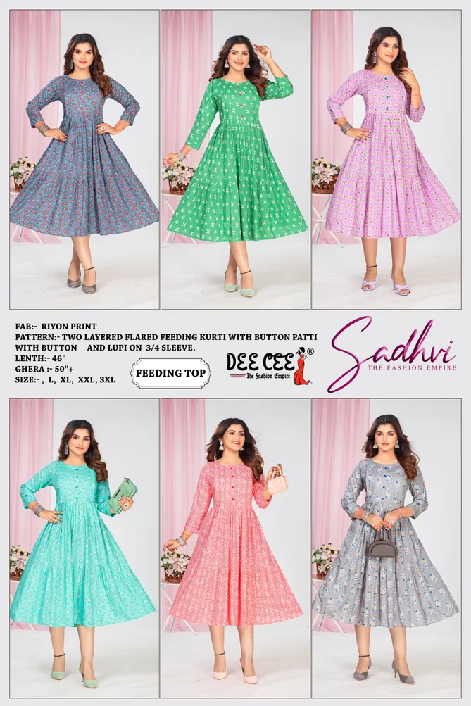 Sadhavi By Deecee Rayon Printed Feeding Kurtis Wholesale Shop In Surat