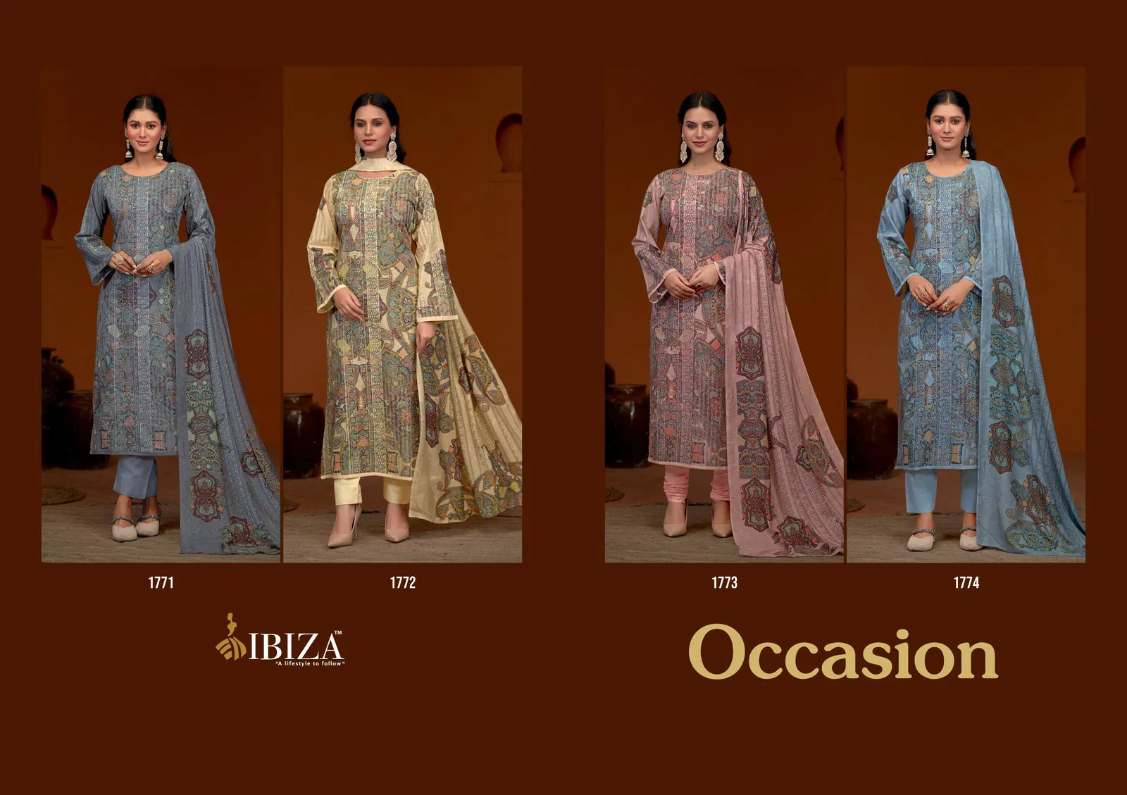 Occasion By Ibiza Lawn Cotton Designer Salwar Kameez Suppliers In India