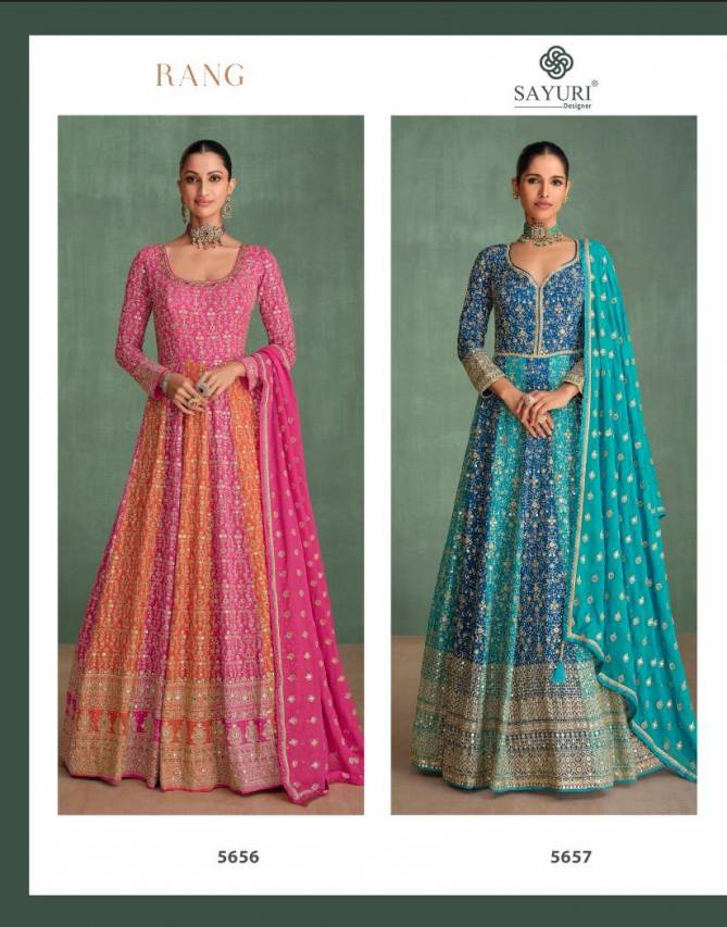 Rang By Sayuri Georgette Designer Gown With Dupatta Orders In India