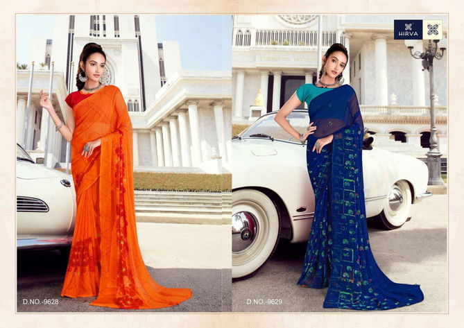 Hirva Saheli 7 Georgette Printed Ethnic Wear Designer Sarees Collection
