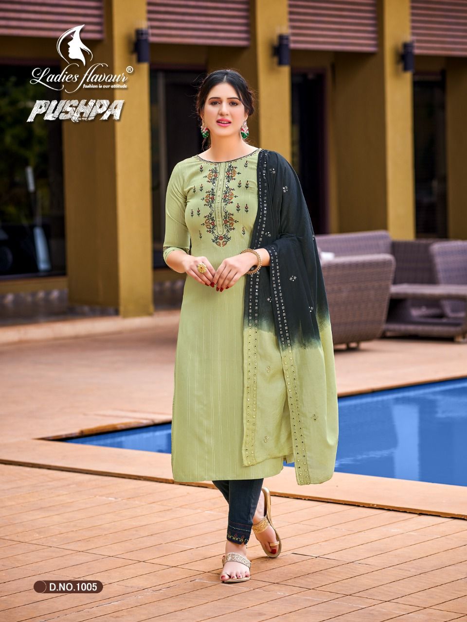 Ladies Flavour Pushpa Latest Festive Wear Rayon Designer Wear Ready Made Collection