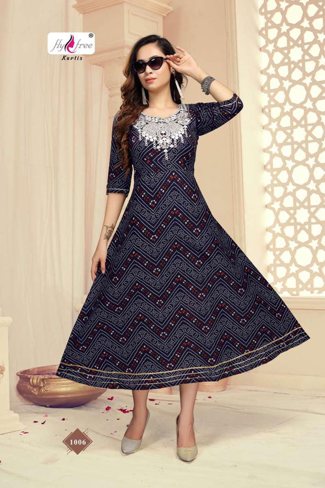 Fly Free Senorita Fancy Designer Ethnic Wear Anarkali Long Kurti Collection