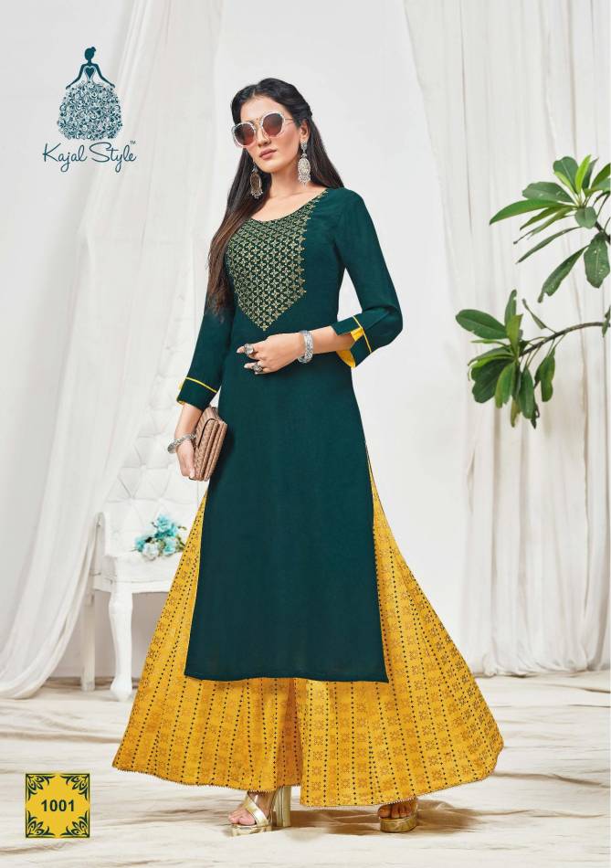 Fashion Bloom 1 Fancy Festive Wear Embroidery Kurti With Bottom Collection
