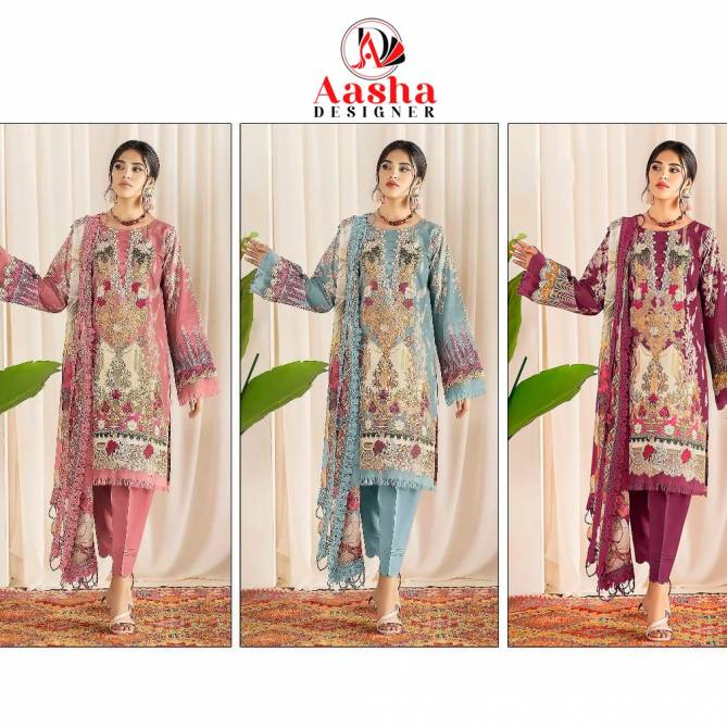 Ayezal Vol 1 By Aasha Cotton Pakistani Suits Suppliers In India
