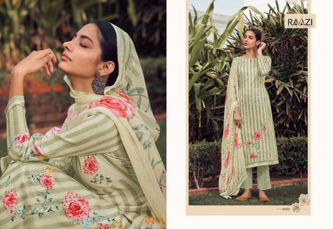 Raazi Mehar 4001 Designer Cotton Digital Print With Handwork Salwar Kameez Collection
