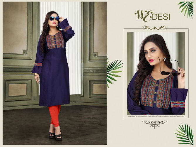 Aagya Wedesi 2 Fancy Casual Wear Designer Rayon Kurti Collection
