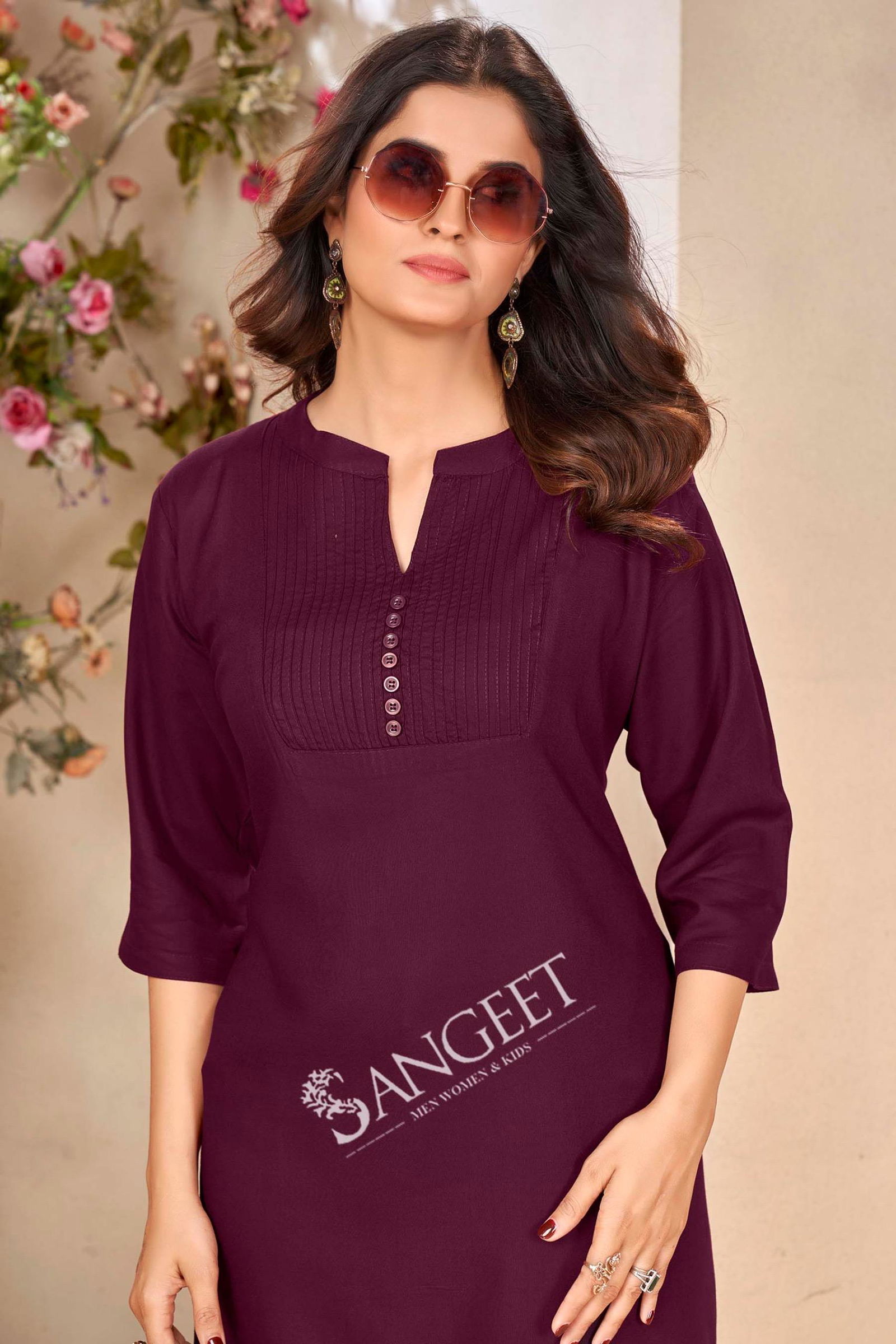 Pintex Color 1 By Sangeet Rayon Short Kurti Wholesale Market In Surat