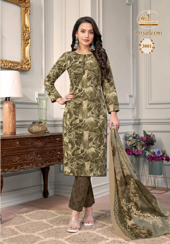 Priyalaxmi Vol 3 Miss World Choice Printed Cotton Dress Material Suppliers In India