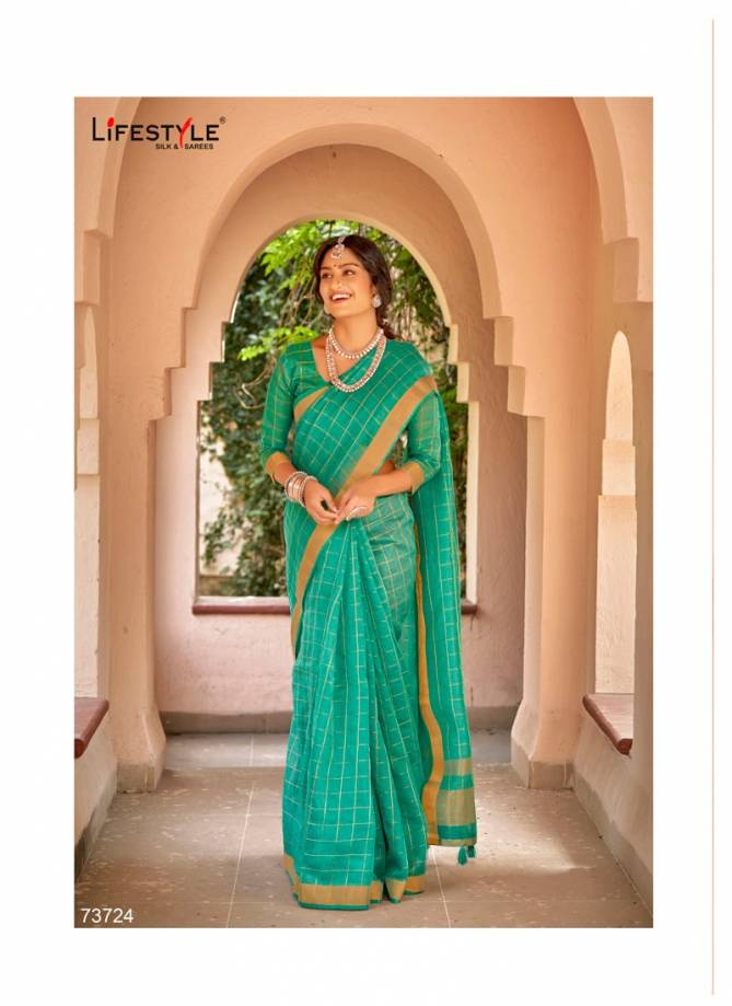 LIFESTYLE RAJSHREE Latest Fancy Designer casual Wear Cotton Jari Saree Collection