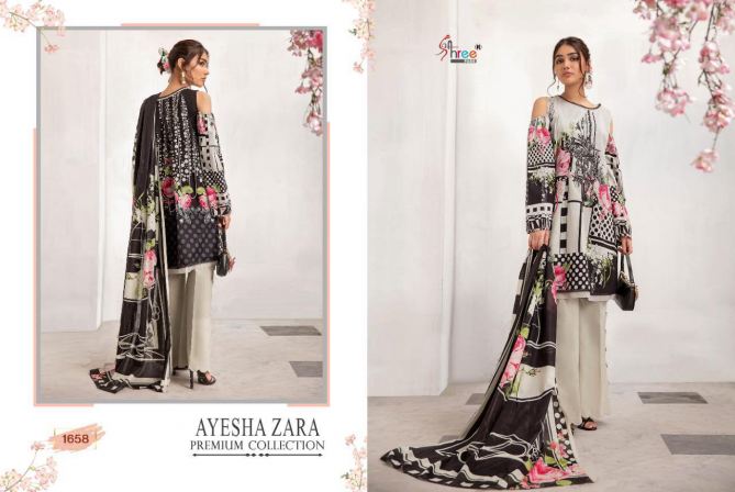 Shree Ayesha Zara Premium Latest Collection Fancy Designer Heavy Casual Wear Cotton Print With Embroidery Pakistani Salwar Suits
