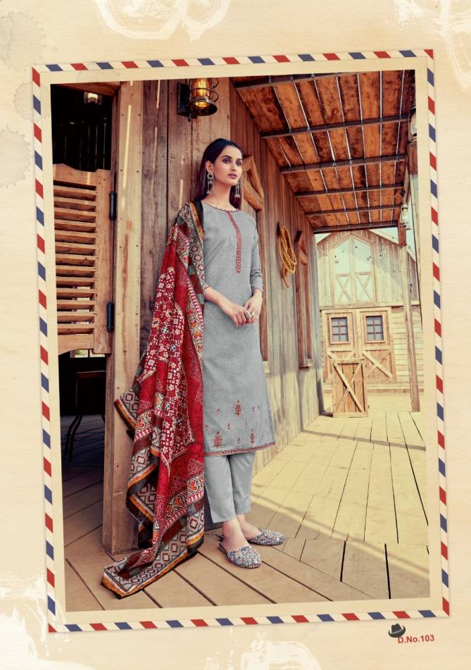 Vastu Jamdani 1 Fancy Casual Wear Pure Lawn Cotton Printed Neck Work And Daman Work Designer Dress Material Collection
