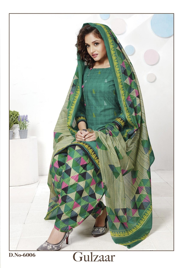 Js Priya Gulzar 6 Fancy Regular Wear Pure Cotton Designer Dress Material Collection

