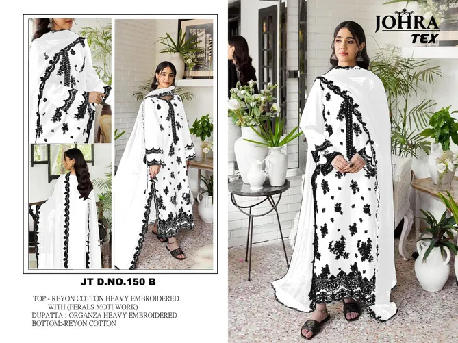 Johra Tex 150 B Embroidered Pakistani Salwar Kameez Wholesale Market