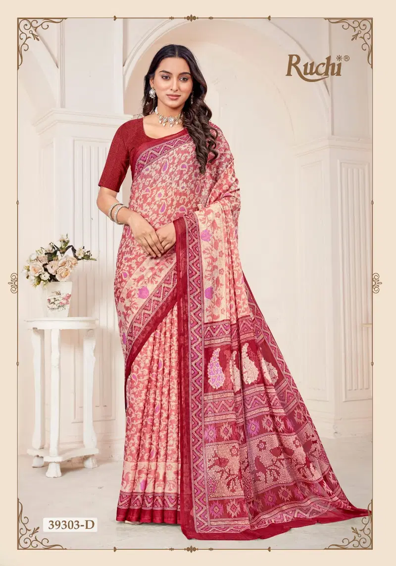 Star Chiffon 184 By Ruchi Daily Wear Chiffon Saree Suppliers In India