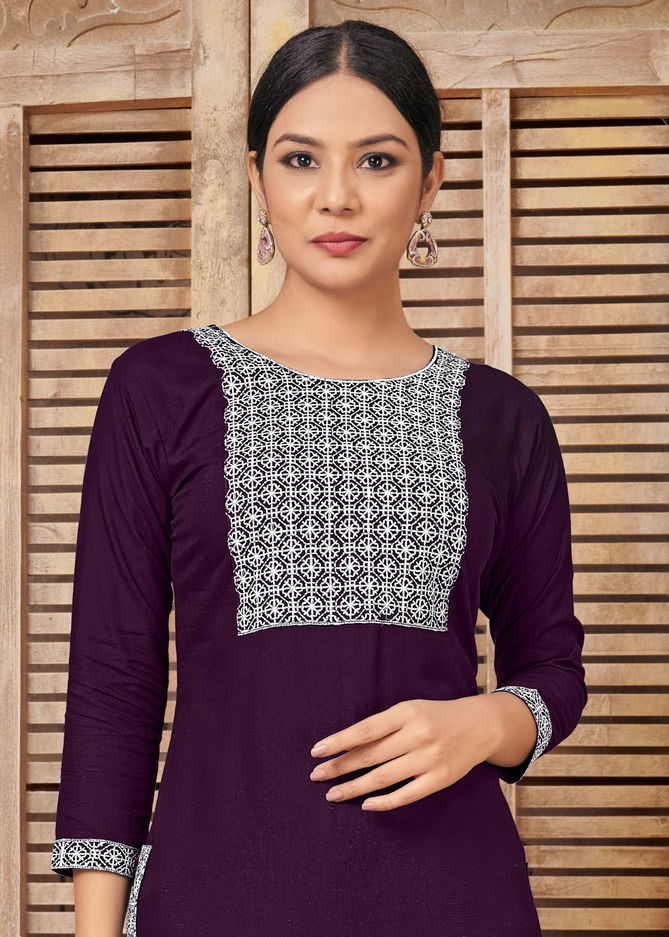 Anjali Heavy Rayon Embroidery Kurtis Catalog