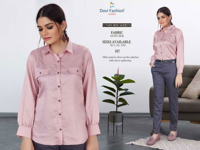 Uniform Shirts Latest Fancy Designer Casual Wear Satin Silk Shirt Collection